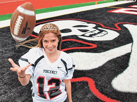 Homecoming Queen Kicks Team's Winning Field Goal