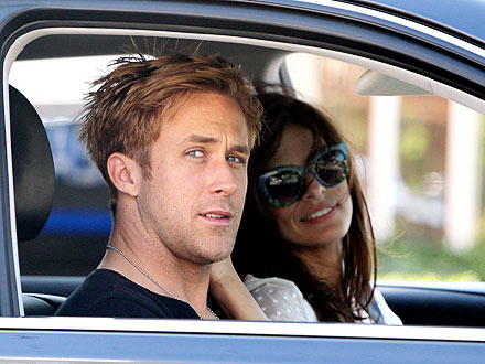 Ryan Gosling Eva Mendes's DriveBy Kiss Eva Mendes Ryan Gosling