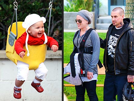 Pink & Carey Hart Take Willow for a Swing