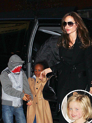 Angelina Jolie & Kids Go to See the Muppets | Angelina Jolie