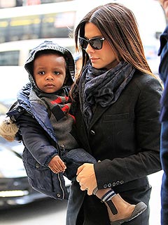 PHOTO: Sandra Bullock and Louis Bundle Up in NYC | Sandra Bullock