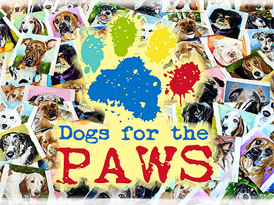 Dogs for the Paws Speaks (and Paints) for Shelter Pups