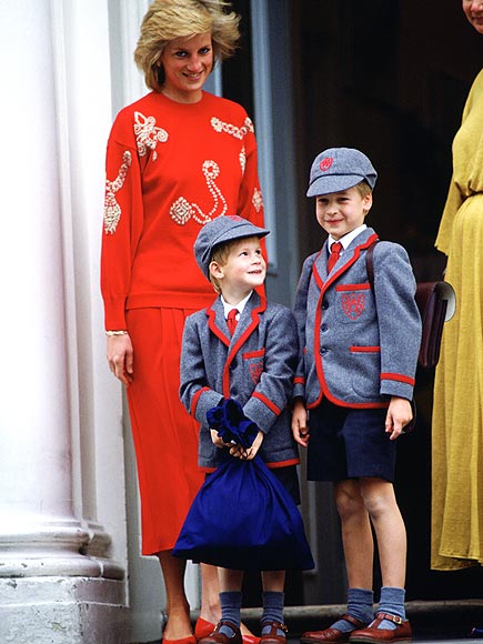 HARRY'S FIRST DAY photo | Prince Harry, Prince William, Princess Diana