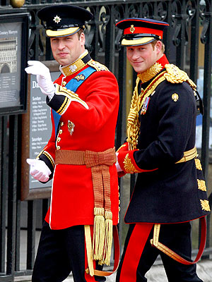 Royal Wedding Prince Harry Prince William left and Prince Harry