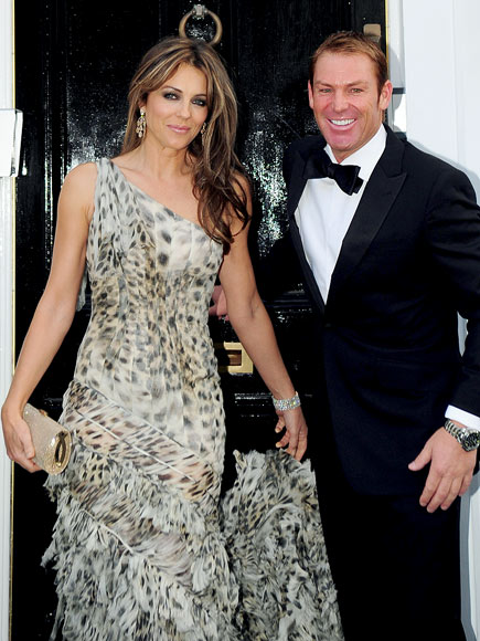 DASHING DEBUT photo | Elizabeth Hurley, Shane Warne