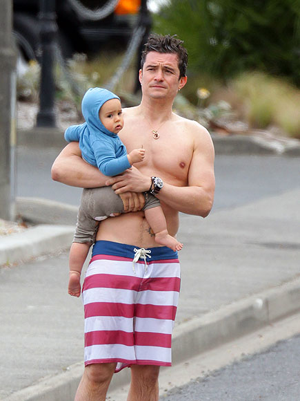 A Dip with Dad photo | Orlando Bloom