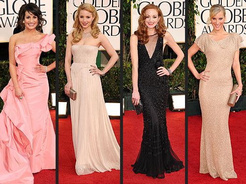 Glee Golden Globes Fashion