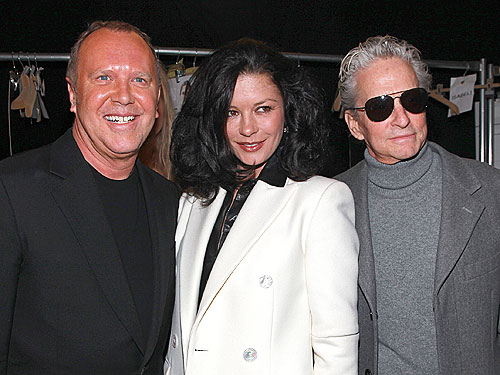 Michael Douglas and Catherine Zeta-Jones Support Michael Kors During Fashion Week