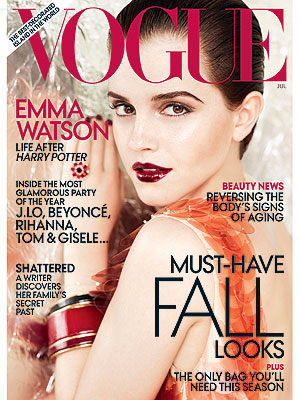 emma watson hair down. Emma Watson in Vogue