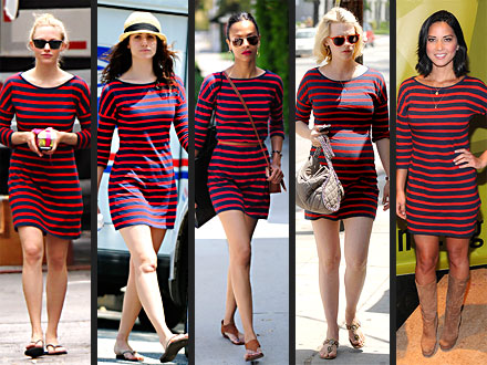 Zoe Saldana, Amanda Seyfried: Express dress