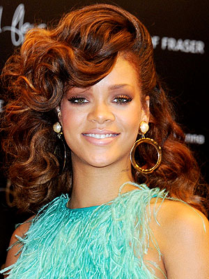 Rihanna Red Fringe