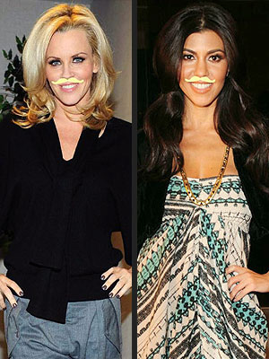 Jenny McCarthy, Kourtney Kardashian Moustache