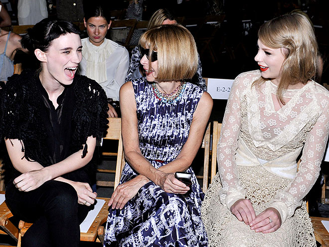 RODARTE FRONT ROW photo | Anna Wintour, Rooney Mara, Taylor Swift
