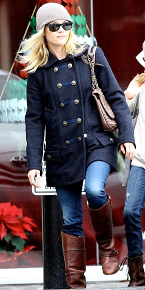PEA COAT photo | Reese Witherspoon