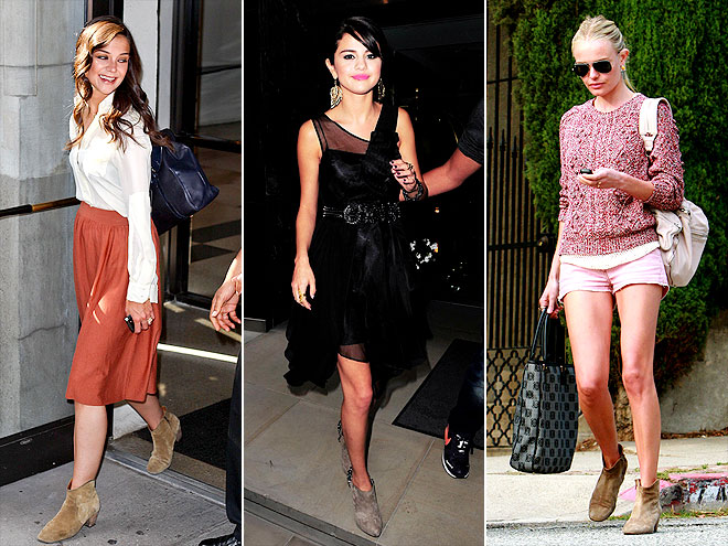 SUEDE BOOTIES photo | Kate Bosworth, Katie Holmes, Selena Gomez