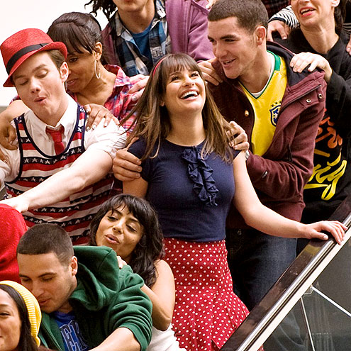 CHRIS COLFER & LEA MICHELE photo | Lea Michele