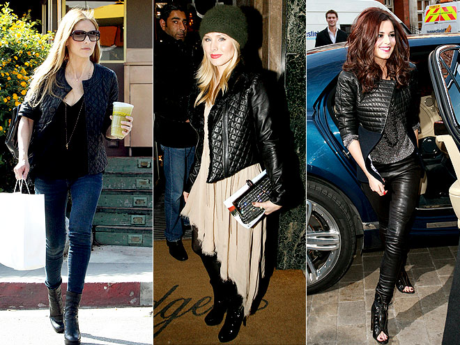 QUILTED LEATHER JACKETS photo | Kristen Bell, Sarah Michelle Gellar