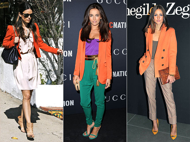 ORANGE BLAZERS photo | Camilla Belle, Olivia Palermo, Rachel Bilson