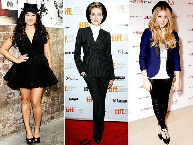 MINIATURE FEDORAS photo | Chloe Moretz, Evan Rachel Wood, Jenna Ushkowitz