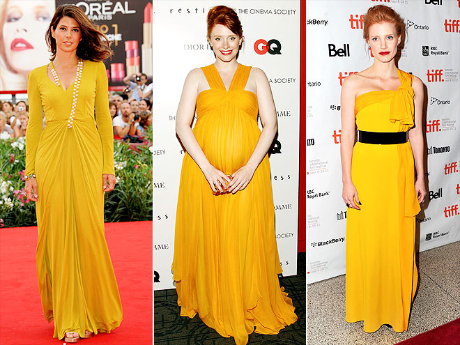 MARIGOLD GOWNS photo | Bryce Dallas Howard, Jessica Chastain, Marisa Tomei