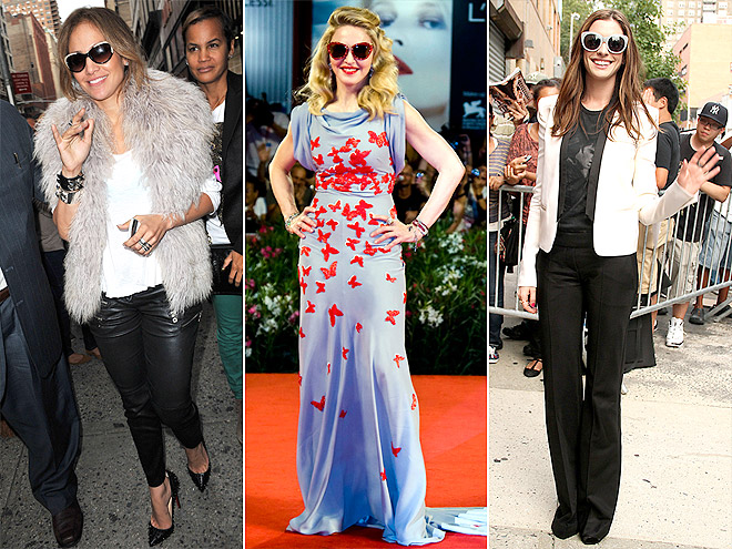SPARKLY SUNGLASSES photo | Anne Hathaway, Jennifer Lopez, Madonna