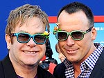Elton John and David Furnish Celebrate in 3-D