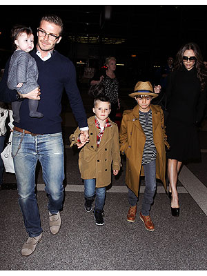 David Beckham  Videos on Family Photo  Beckhams On The Go     Moms   Babies     Moms   Babies