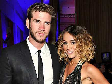 Miley Cyrus & Liam Hemsworth's Color-Coordinated Date Night | Liam Hemsworth, Miley Cyrus