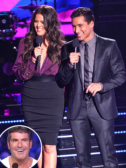  photo | Khloe Kardashian, Mario Lopez, Simon Cowell