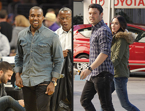 Stars Come Out to Cheer for Lakers | Brian Austin Green, Kanye West, Megan Fox