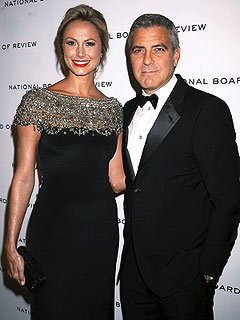 How George Clooney Helps Stacy Keibler Get Ready for Award Shows