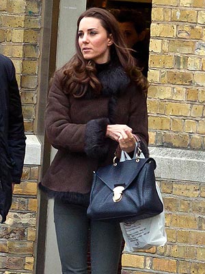 Kate, Duchess of Cambridge, in Fur on King's Road, London