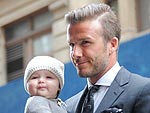 PHOTO: David Beckham and Baby Harper Do Brunch in SoHo | David Beckham