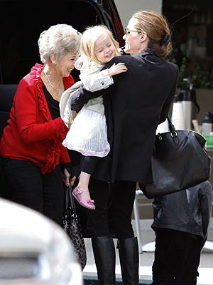 Angelina Jolie Spends the Day with Brad Pitt's Mom  and Her Twins | Angelina Jolie