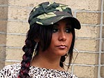 Snooki Spotted Out with Loose Shirt, Oversized Bag | Nicole Polizzi