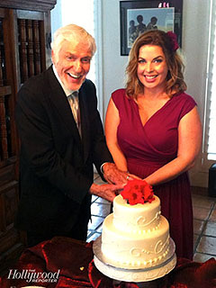 PHOTO: Dick Van Dyke Cuts Wedding Cake with New Bride | Dick Van Dyke