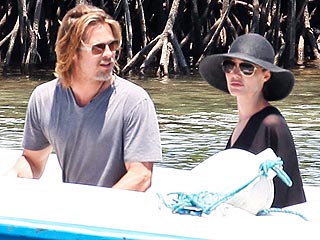 PHOTO: Brad & Angelina Go Boating in the Galápagos | Angelina Jolie, Brad Pitt