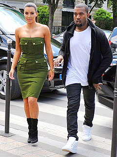 PHOTOS: Kim & Kanye (and a Lamborghini) Out in Paris | Kanye West, Kim Kardashian