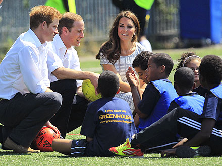 William, Kate and Harry Greet the Olympic Torch at Buckingham Palace| Summer Olympics 2012, Good Deeds, Kate Middleton, Prince Harry, Prince William