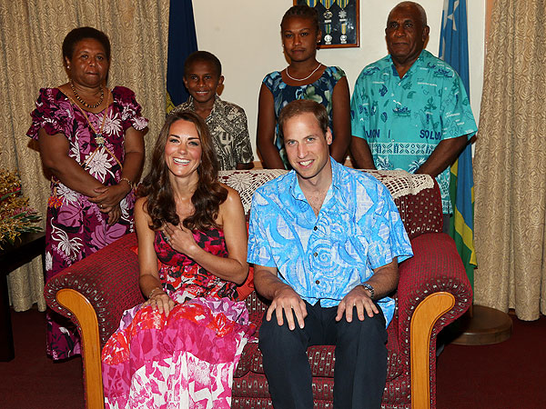 Clothing Swap! Kate Ditches Designer Duds for Gown from Solomon Islands | Prince William