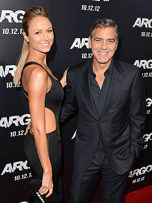 George Clooney, Stacy Keibler Together at Argo Premiere