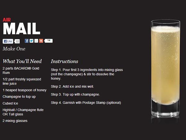 Holiday Drinks: Bacardi Rum, Champagne Cocktail