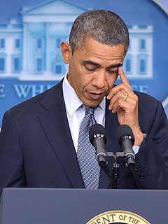 President Obama Cries, Expresses 'Overwhelming Grief' for Shooting Victims
