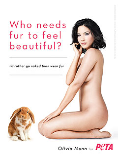 PHOTO: Olivia Munn Goes Naked for PETA | Olivia Munn