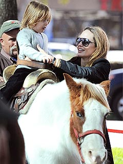 Angelina Jolie Takes Knox for a Pony Ride | Angelina Jolie