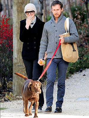 Anne Hathaway Walks Dog with Adam Shulman