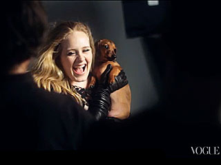 Cuddle Alert! Adele Brings Louie to Vogue Photo Shoot | Adele