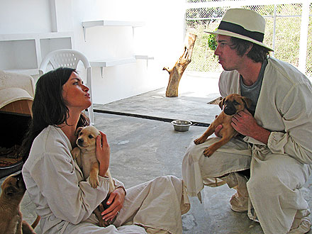 Ben Flajnik and Courtney Robertson with Puppies in Mexico