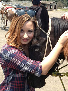 Demi Lovato Bonds with a Horse in Mexico | Demi Lovato