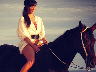 Kim Kardashian Goes Bareback on a Horse